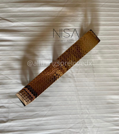 Metal scales waist cincher belt