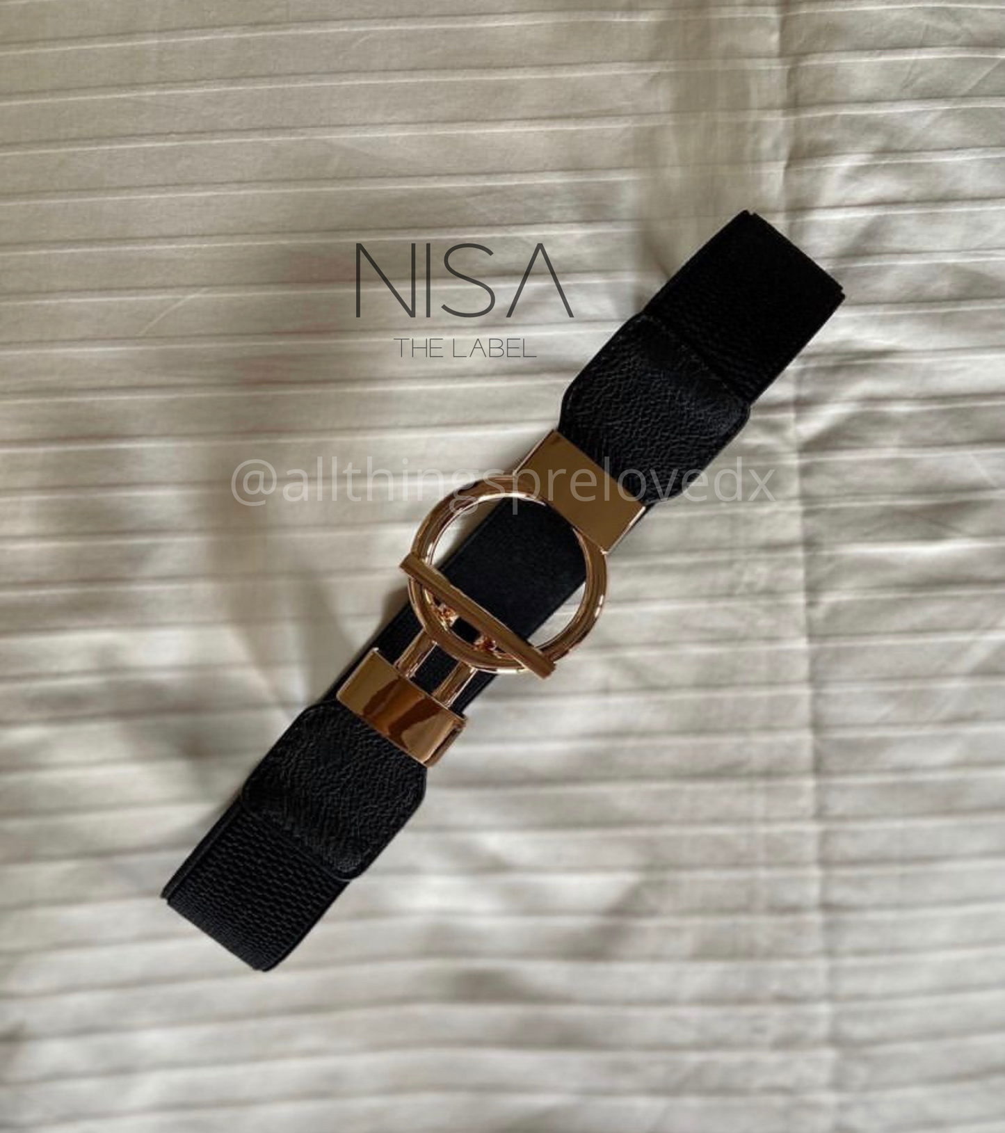 Round buckle waist cincher belt