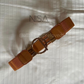 Round buckle waist cincher belt