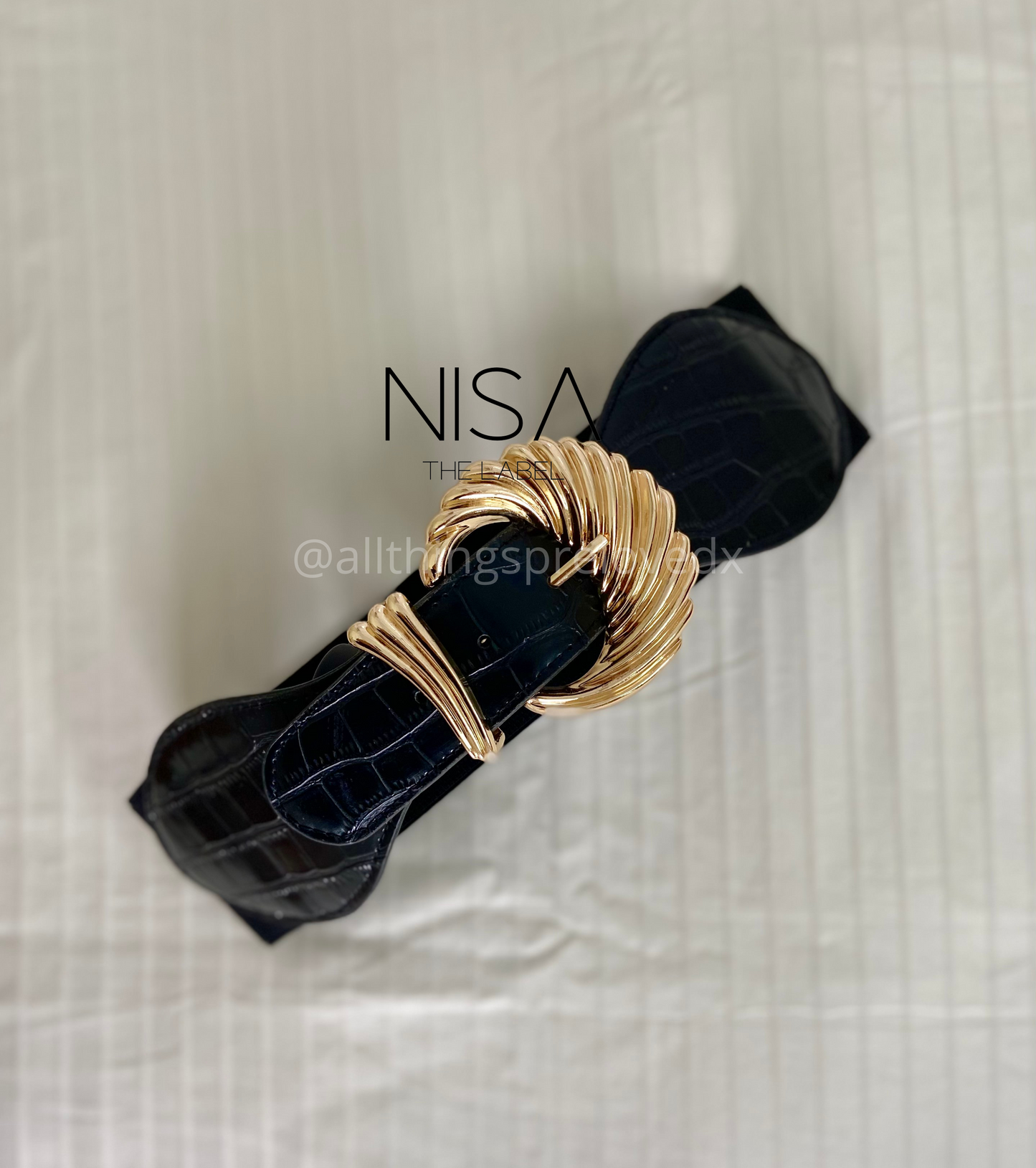 Shell buckle waist cincher belt