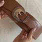 Single shell buckle waist cincher belt