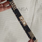 Double flower thin waist cincher belt