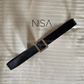Silver matte buckle basic belt